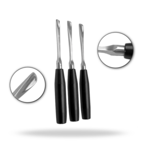 Gouge de Piggot 240 mm – Instrument chirurgical neurochirurgical pour l'élimination osseuse et la décompression de la colonne vertébrale - Product Image 1