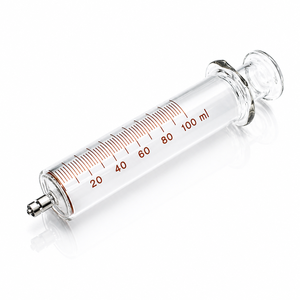 <span class=keywords><strong>Seringue</strong></span> en verre borosilicate 3.3 S100-02-05-<span class=keywords><strong>0</strong></span> avec embout Luer Lock métallique, corps transparent 100 <span class=keywords><strong>ml</strong></span>, pour laboratoire, usage médical et industriel - Product Image 2