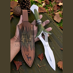 Cuchillo Bowie de Caza de Doble Filo con Hoja Fija de Acero Inoxidable y Mango de Madera, Decorativo, Coleccionable, DIY, OEM - Product Image 2