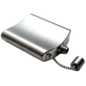 Petaca de Acero Inoxidable de Alta Calidad con Acabado Espejo, Bordes Redondeados, Tapa Antiderrames, Utensilio de Bar Premium para Hombres y Viajes - Product Image 1