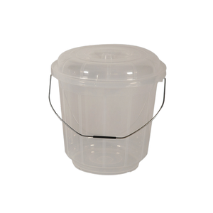 Seau en plastique transparent avec poignée et couvercle 3L 5L 9L 12L 16L 20L 25L Seaux de stockage de qualité alimentaire avec couvercle Vente en gros - Product Image 3