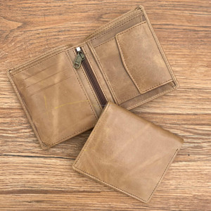 Cartera plegable de cuero de vaca genuino 100% de la mejor calidad personalizada recién lanzada a precio de fábrica - Product Image 3