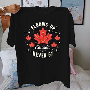 Camiseta de mujer de algodón puro con diseño de hoja de arce canadiense de Canadá ajuste cómodo - Product Image 2