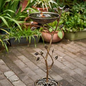 Nuevo y Elegante Baño para Pájaros de Metal con Soporte Resistente para Jardín y Actividades de Alimentación de Aves Silvestres - Product Image 5