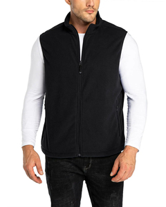 Chaleco de Forro Polar Negro con Cierre para Hombre, Cuello Alto, Sin Mangas, Estilo Casual Otoñal, Resistente al Agua, ODM - Product Image 3