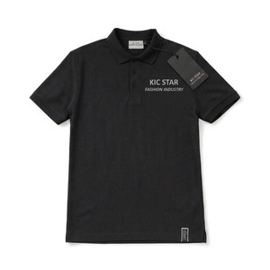 เสื้อกอล์ฟผ้าเจอร์ซีย์คอตตอน 100% สำหรับขายส่งผู้ชาย รับผลิตแบบ OEM ปักโลโก้ตามสั่ง แขนสั้น สวมใส่สบาย พิมพ์ลาย ป้องกันการเป็นขุย - Product Image 1