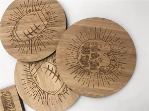 Posavasos de Madera Elegantes, Ligeros y Personalizables, Diseño Moderno y Duradero para el Hogar o Restaurantes, Artesanía India Hecha a Mano - Product Image 3