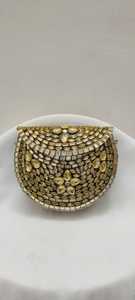 Handcrafted Metal Mosaic <b>Clutch</b> Bag Crystal Embellished Evening Purse Luxury Party <b>Wedding</b> Handbag - Product Image 4