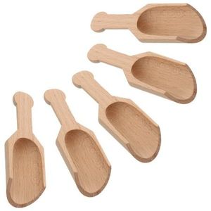 Cuillère en bois écologique au design classique avec long manche pour café, thé, herbes et sels de bain - Product Image 4