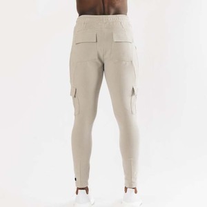 Survêtement à capuche beige pour homme, coupe droite, couleur unie, décontracté, avec poches latérales, pour l'automne, 100 % coton respirant - Product Image 4