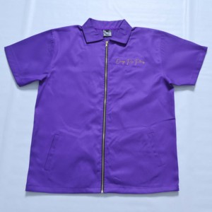 Wholesale High Quality Premium Custom Applique Embroidered Stand Knitted Casual Boxy Cropped Zip Quick Dry Work <b>Shirts</b> Men 100% - Product Image 5