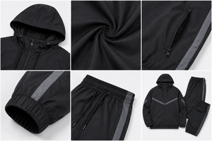 <b>Mens</b> Winter Long <b>Pullover</b> Waterproof Windproof Lightweight Nylon Eco-Friendly Windbreaker <b>Jacket</b> Hooded Quick Dry Sportswear - Product Image 5