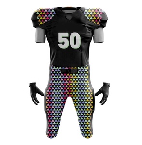 Ensemble d'uniformes de football américain sublimé 100% polyester tissu spandex manches courtes maillot grande taille fabriqué au Pakistan - Product Image 2