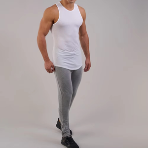 Nueva Camiseta sin Mangas Casual de Moda para Hombre, Ajustada, para Correr y Entrenar, OEM Personalizada, Camiseta de Gimnasio de Secado Rápido, Transpirable, con Insignia, Venta al por Mayor - Product Image 4