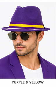 <b>Wide</b> Brim Fedora Hats for Men Women Premium 100% Cotton Breathable Fedora Hat Bulk Supplier - Product Image 5