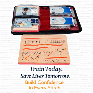 Kit de Práctica de Sutura para Estudiantes de Medicina, Kit Completo de Entrenamiento de Sutura con Almohadilla de Silicona e Instrumentos Quirúrgicos |   Del Crudo al Fino - Product Image 4