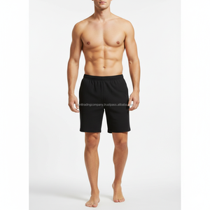 Shorts en molleton français personnalisés avec logo, pour hommes, unis, vierges, pour la gym, de haute qualité, 100 % coton, fabricant, vente en gros - Product Image 2