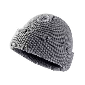 Gorro de Punto Personalizado al por Mayor, Estilo Casual Urbano, Color Sólido, con Puño, 100% Acrílico, Cálido para Invierno, Gorro Táctico - Product Image 6