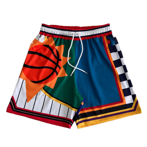 กางเกงขาสั้นชายลายเพสลีย์ แห้งเร็ว มีเชือกผูกเอว สวมใส่สบาย เหมาะสำหรับว่ายน้ำและออกกำลังกาย มีแถบข้างเอว ทรงกลาง เอวปานกลาง ผลิตจากโพลีเอสเตอร์ 100% - Product Image 2