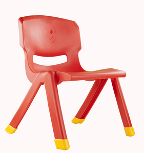 Red Plastic School <b>Chair</b> for Children Durable Lightweight <b>Stackable</b> Outdoor Minimalist Design Tapered Legs Solid Back Commercial - Product Image 2