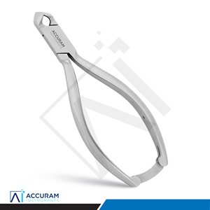 Accuram Coupe-ongles en forme de lune, pince à cuticules, coupe-ongles en acier inoxydable avec verrouillage arrière, outil de podologie pour ongles épais, manucure et pédicure - Product Image 1