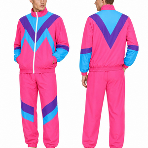 Men's Quick Dry Windbreaker Tracksuit Full Zip Jacket with Comfortable <b>Athletic</b> Pants for Running and Training Wholesale Price - Product Image 3