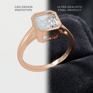 Anillo de Diamante Cultivado en Laboratorio con Certificación IGI de 2 Quilates, Corte Esmeralda, Engaste en Bisel, Oro Sólido de 9K, Chapado en Rodio, Anillo de Compromiso/Boda, Proveedor OEM - Product Image 5