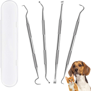 Dental <b>Tools</b> Pet Dog <b>Teeth</b> Cleaner <b>Tool</b> Kit, Stainless Steel Plaque Remover Dental Picks <b>Tooth</b> Tartar Scraper Pet Care - Product Image 1