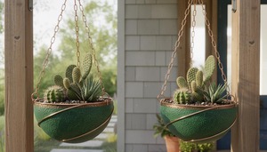 Jardinière murale élégante, idéale pour une décoration intérieure stylée, pour balcon, jardin, cuisine, plantes aromatiques et utilisation en intérieur, en provenance d'Inde. - Product Image 4