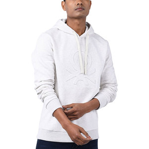Sweat-shirt à capuche blanc pour homme, coupe classique, décontracté, en tricot, doublé de polaire, respirant, couleur unie, vêtements d'hiver - Product Image 4