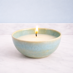 Seafoam Aura Ceramic <b>Candle</b> Vessel Wide Bowl Thick Durable Heat Resistant Smooth Glaze Single <b>Wick</b> Elegant Modern Home Decor - Product Image 3