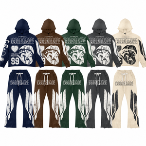 Conjunto Deportivo Urbano Personalizado, Ecológico, de Poliéster/Algodón, Sudadera con Capucha y Pantalones Jogger para Invierno, Ropa de Marca Privada - Product Image 1