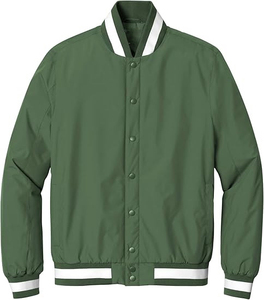Veste de sport verte pour homme, col rond, coupe classique, polyester/coton, streetwear décontracté, respirante pour l'hiver - Product Image 5