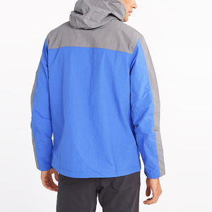 <b>Light</b> Weight 100%Nylon Quarter Zipper Color Block Athletic Sports Windbreaker <b>Jacket</b> for Men - Product Image 3