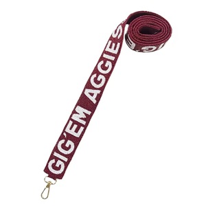 CRYSTAL CRAFT Handmade Embroidered Beaded Customized Color & Logo Durable Fashion <b>College</b> <b>Bag</b> Strap - Product Image 2