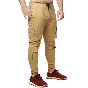 Pantalones Cargo Casuales para Hombre, Corte Ajustado, Cintura Elástica, Lona Ligera, Calidad Premium, Ropa Deportiva para Calle, Entrenamiento y Running - Product Image 2