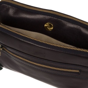 Fabricante de Bolsos Cruzados de Piel Genuina al por Mayor con Correa Ajustable y Bolsillo Frontal con Cremallera, OEM ODM, Pedidos al por Mayor - Product Image 3