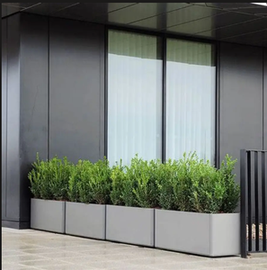 Rustic Corten Steel Rectangular Garden Planter <b>Box</b> Outdoor Patio Balcony <b>Flower</b> Pot Large Metal Trough Container - Product Image 1