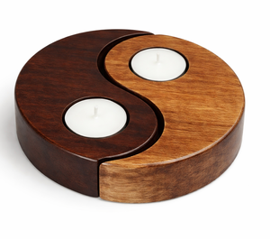 Porte-bougie conique en bois fait main, rustique, pour bougies chauffe-plat, idéal pour mariage, fêtes, Ramadan, Aïd, décoration intérieure et table. - Product Image 6