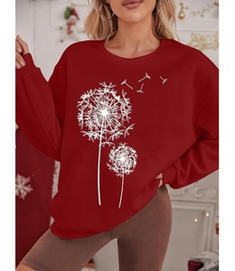 Sudadera de Algodón para Mujer, Diseño Nuevo, Lujosa, de Manga Larga, con Hombros Caídos, Estampada, Cómoda, Informal, para Invierno, Personalizada - Product Image 4