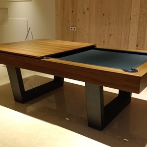 Table de billard d'intérieur haut de gamme 2-en-1 Embargo ARGMAC avec plateau amovible pour repas – Table de jeu et de repas de luxe sur mesure de qualité supérieure - Product Image 1