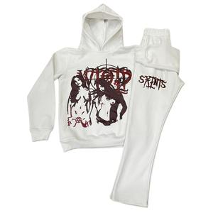 Chándal Ancho y Holgado para Hombre, Servicio OEM, Chándal de Alta Calidad con Estampado de Color Sólido Personalizado - Product Image 4