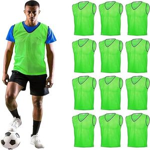 Talla única: Chalecos de entrenamiento de malla para fútbol, baloncesto – 7 opciones de color - Product Image 5
