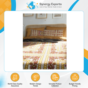 Indian Manufacturer of Top Class Quality High Rich Category 4 Pcs Polyester Printed Bedsheet Set Available in Bulk Quantity - Product Image 5