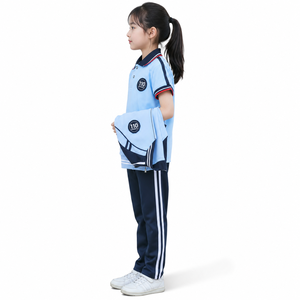 Camiseta Polo Escolar de Algodón Personalizada para Niños, Manga Corta, Cuello a Rayas, Uniforme Deportivo Unisex, Proveedor OEM, Logotipo Personalizado - Product Image 2