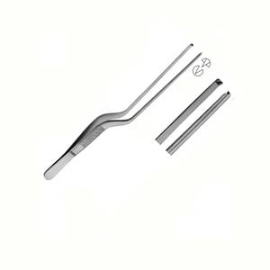 Pinzas Jansen tipo bayoneta para apósitos de oído, 2 mm, 1x2 dientes, herramienta quirúrgica de precisión de acero inoxidable para procedimientos delicados en el oído - Product Image 5