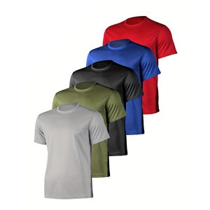 Chemises de sport décontractées pour hommes - Séchage rapide, protection solaire, respirantes, anti-rides pour l'entraînement et la salle de sport - Product Image 1