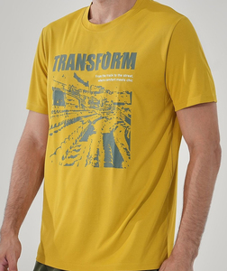 เสื้อยืดผ้าฝ้ายพิมพ์ลายสำหรับผู้ชาย OEM ทรงปกติ แขนสั้น น้ำหนักเบา เสื้อยืดลำลองสำหรับการฝึกกีฬา การเดินทาง และชุดประจำวัน - Product Image 5