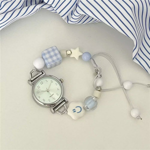 Reloj de Cuarzo con Colgante de Pulsera de Moda para Estudiantes, Estilo 2026, Decoraciones de Estrellas Azules, para Mujeres y Niñas - Product Image 2