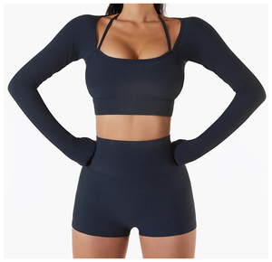 <b>Women</b> Fitness Sets <b>Women</b> yoga sets Fitness exercise Wear 5Pcs Workout Sportswear Seamless <b>Women</b> Gym Sets - Product Image 4